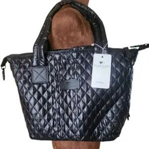 Black Quilted Tote